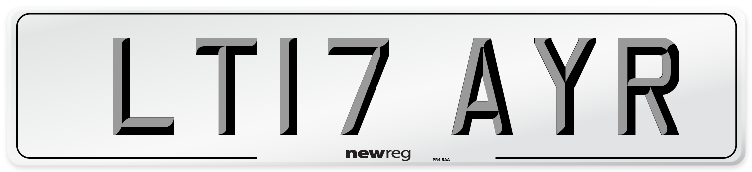 LT17 AYR Number Plate from New Reg